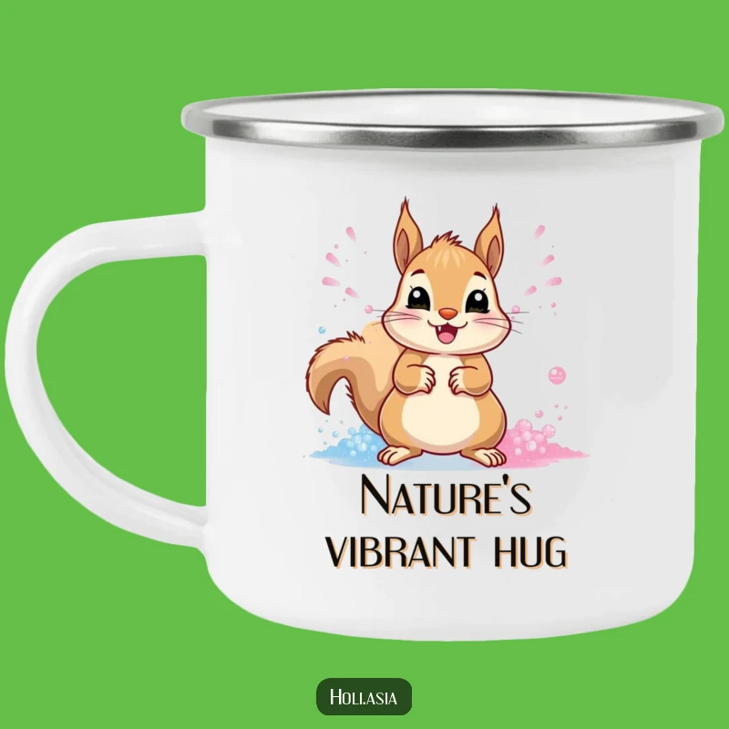 Funny Squirrel Powder Party Camping Mug: Cheerful Outdoor Fun, Perfect Gift!