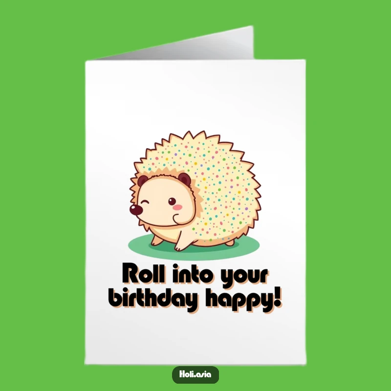 Free Printable Birthday Card Giggling Hedgehog Speckle Fun Downloadable