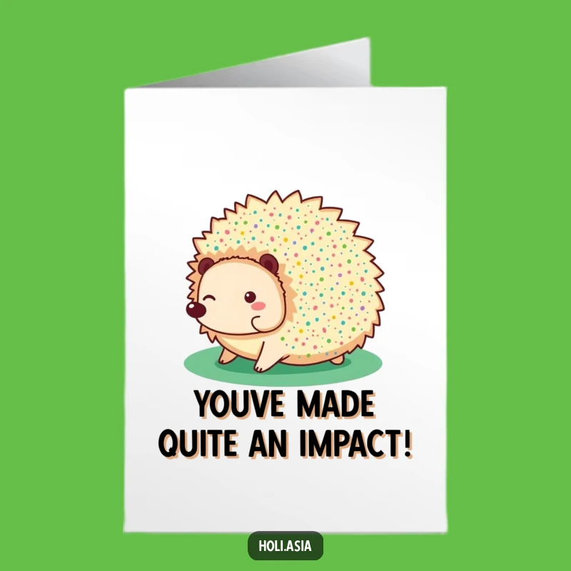 Free Printable Congrats Card Hedgehog Speckles Celebration Downloadable