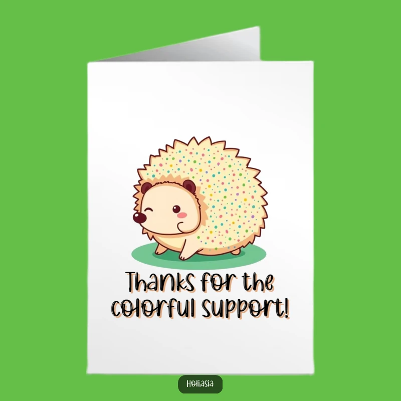 Free Printable Thank You Card Hedgehog Speckles Appreciation Downloadable