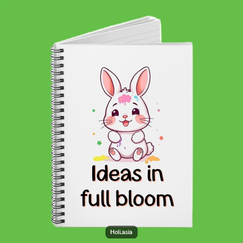 Funny Bunny Powder Artist Notebook: Gleeful Smears, Creative Journal, Perfect Gift!