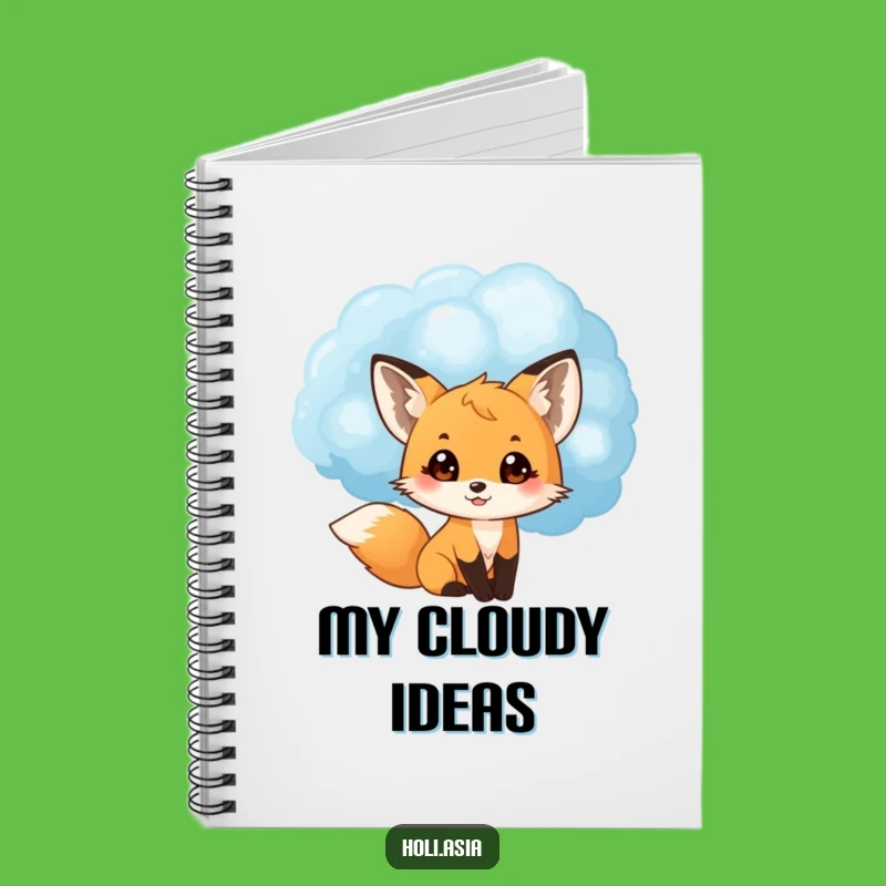 Funny Fox Notebook: Blue Cloud Peek Journal, Perfect Delight Gift